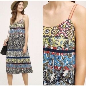 Anthropologie One September Cosima Midi Dress Size S Boho Print